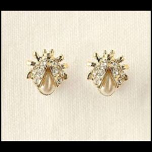 COPY - Stella & Dot Pearl & Rhinestone Lady Bug Studs